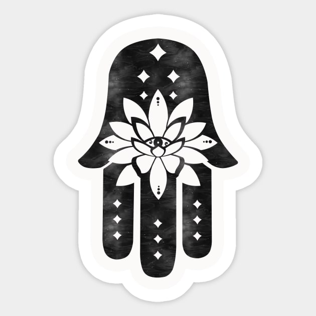 Starry Eyed - Hamsa Lotus Eye Sticker by MellowGroove